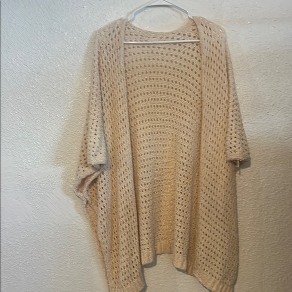 Sweaters - Cream Open-Knit Women's Sweater